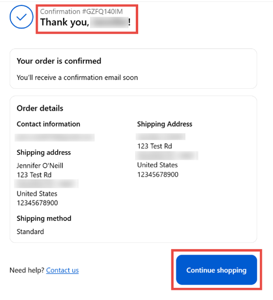 Screenshot of your shopify order confirmation Screenshot of your shopify order confirmation