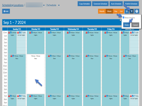 Schedule
